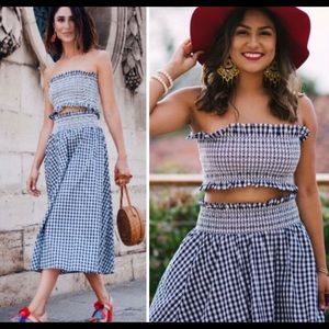 Zara Gingham Skirt Set